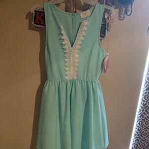 Teal green dress